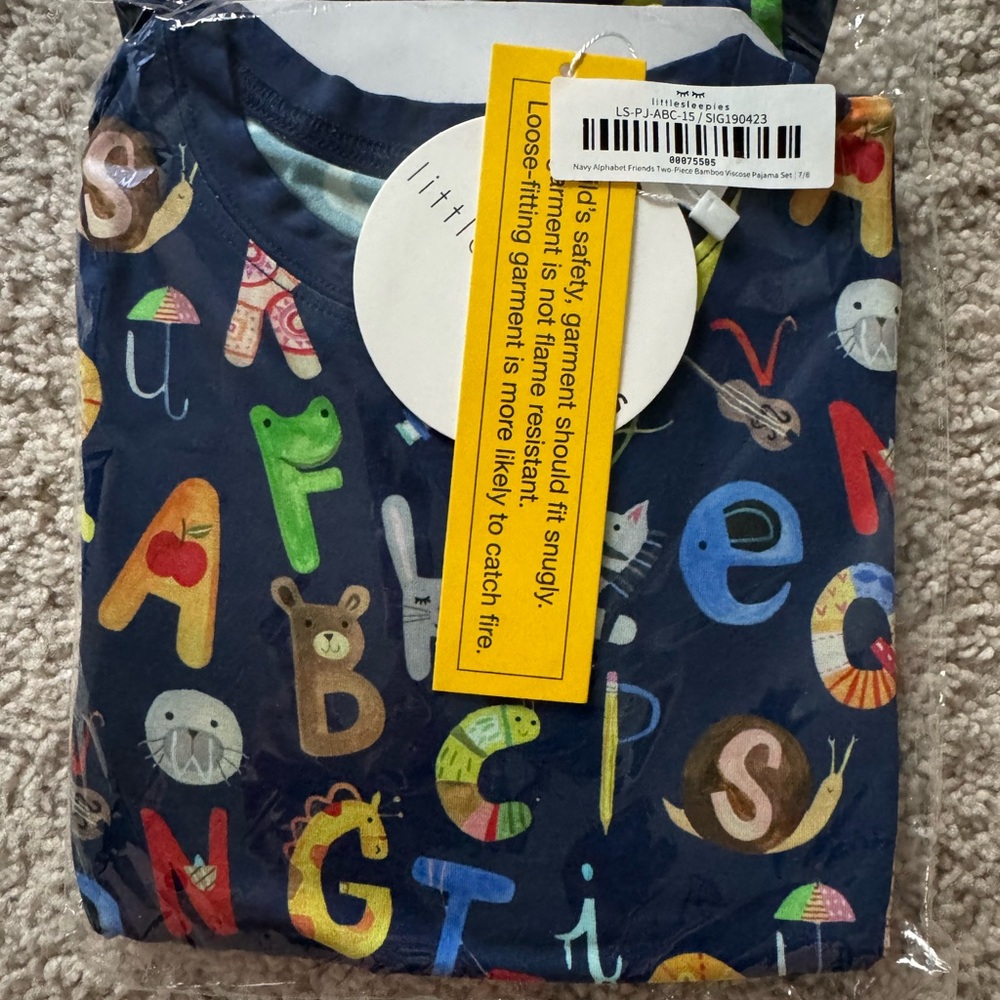 Little Sleepies Alphabet Friends Two Piece Pajama Set